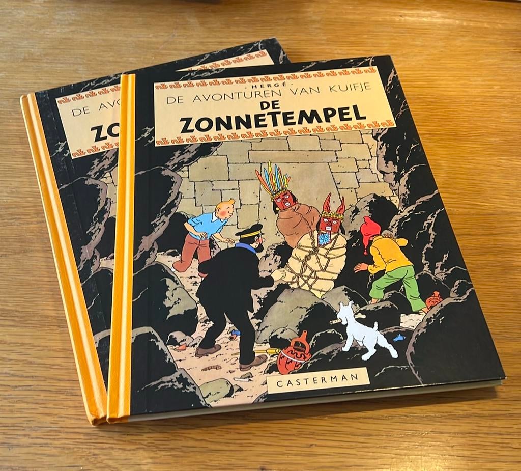 Tintin, le temple du soleil (2 x facimile, 2001), Livres, Enlèvement ou Envoi, Comme neuf
