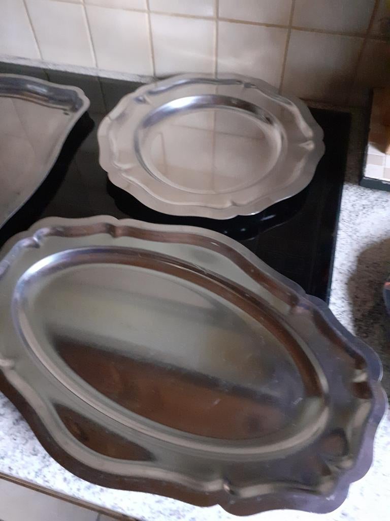 Inox schotels (4), Ophalen, Gebruikt, Overige materialen, Schaal of Schalen