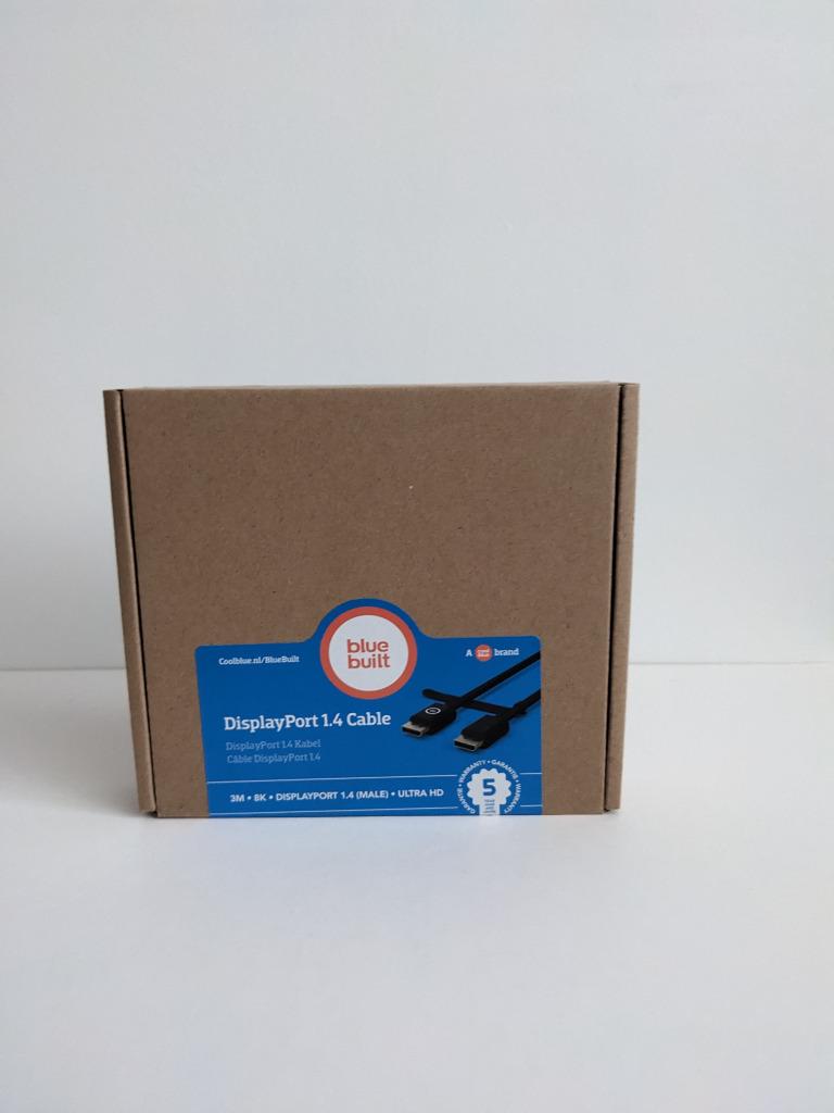 Câble DisplayPort 1.4 de 3 mètres (BlueBuilt) non utilisé, Enlèvement, Neuf
