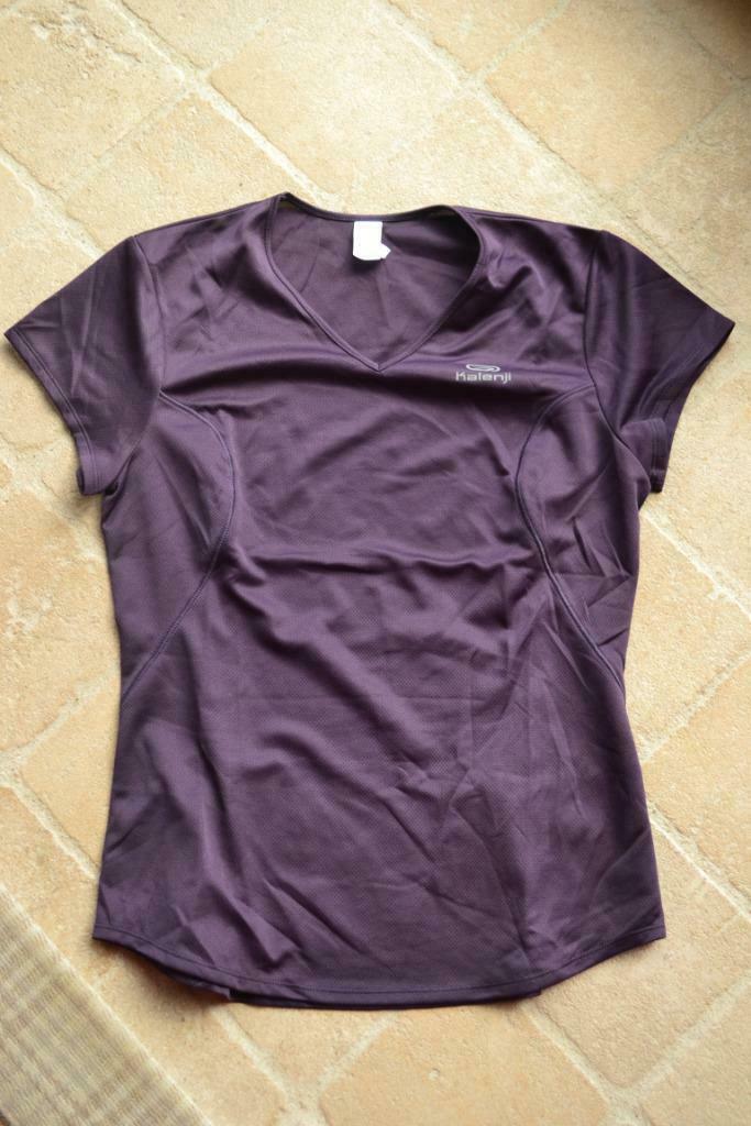 Paarse sportshirt Kalenji maat 38, Maat 38/40 (M), Paars, Ophalen of Verzenden, Hardlopen of Fietsen