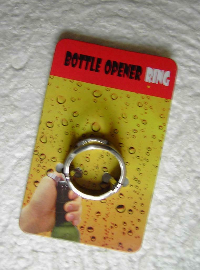 Bottle Opener Ring, Bijoux, Sacs & Beauté, Bagues, Neuf, Enlèvement ou Envoi, Femme ou Homme, Autres matériaux