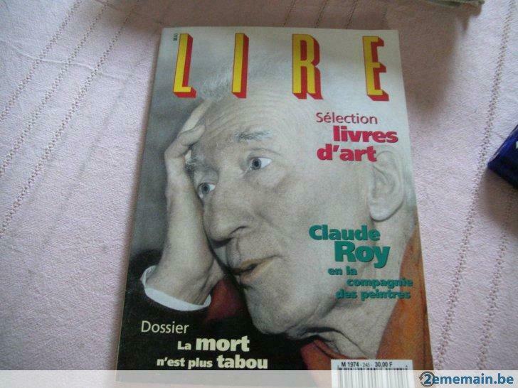 revue lire. "claude roy". dossier "la mort n'est plus tabou", Verzenden, Gelezen