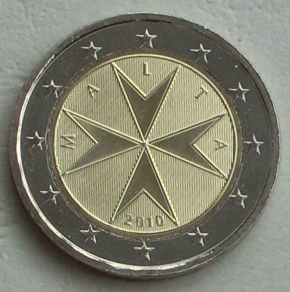 Malta 2010 - 2 euro circulatiemunt - UNC, Ophalen of Verzenden, Malta, 2 euro, Losse munt