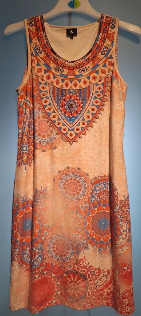 K-design, Travelerstof Roze zomerjurk Medium, Ophalen of Verzenden, Gedragen