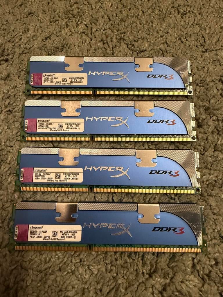 Mémoire DDR3 Kingston HyperX, Informatique & Logiciels, Mémoire RAM, Utilisé, Desktop, 8 GB, DDR3, Enlèvement ou Envoi