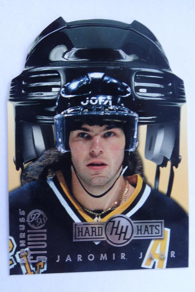 NHL 97-98 Donruss Studio Hard Hats Jaromir Jagr #1297/3000, Verzenden, Zo goed als nieuw, Plaatje