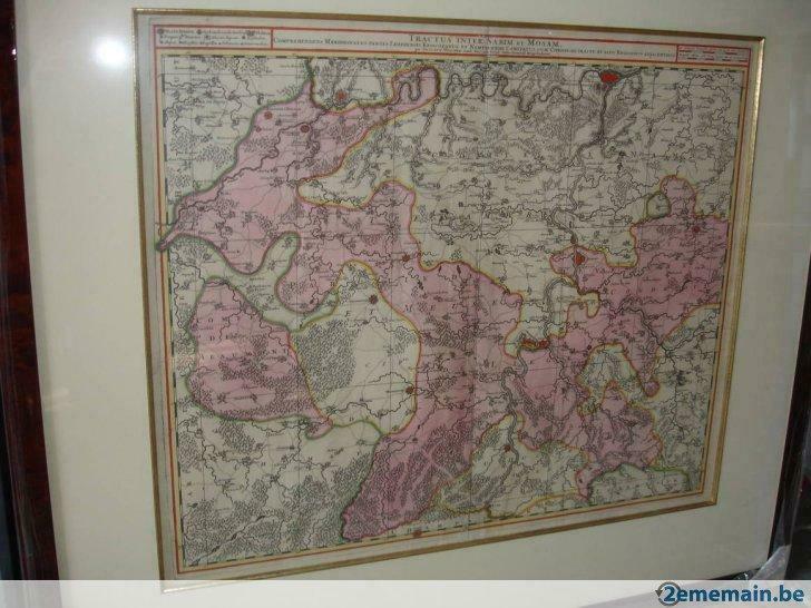 carte géo Inter Sabim et Mosam 1680 Visscher, Ophalen of Verzenden