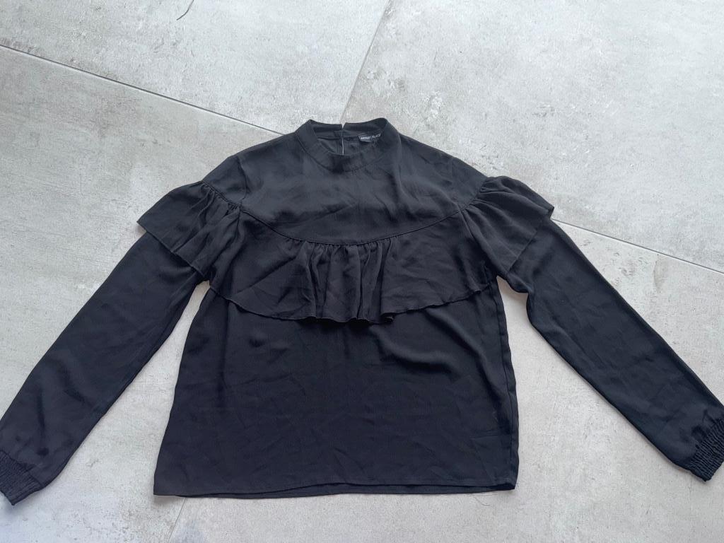 Blouse à volant Astrid Black Label, Vêtements | Femmes, Taille 36 (S), Comme neuf, Noir, Astrid Black Label