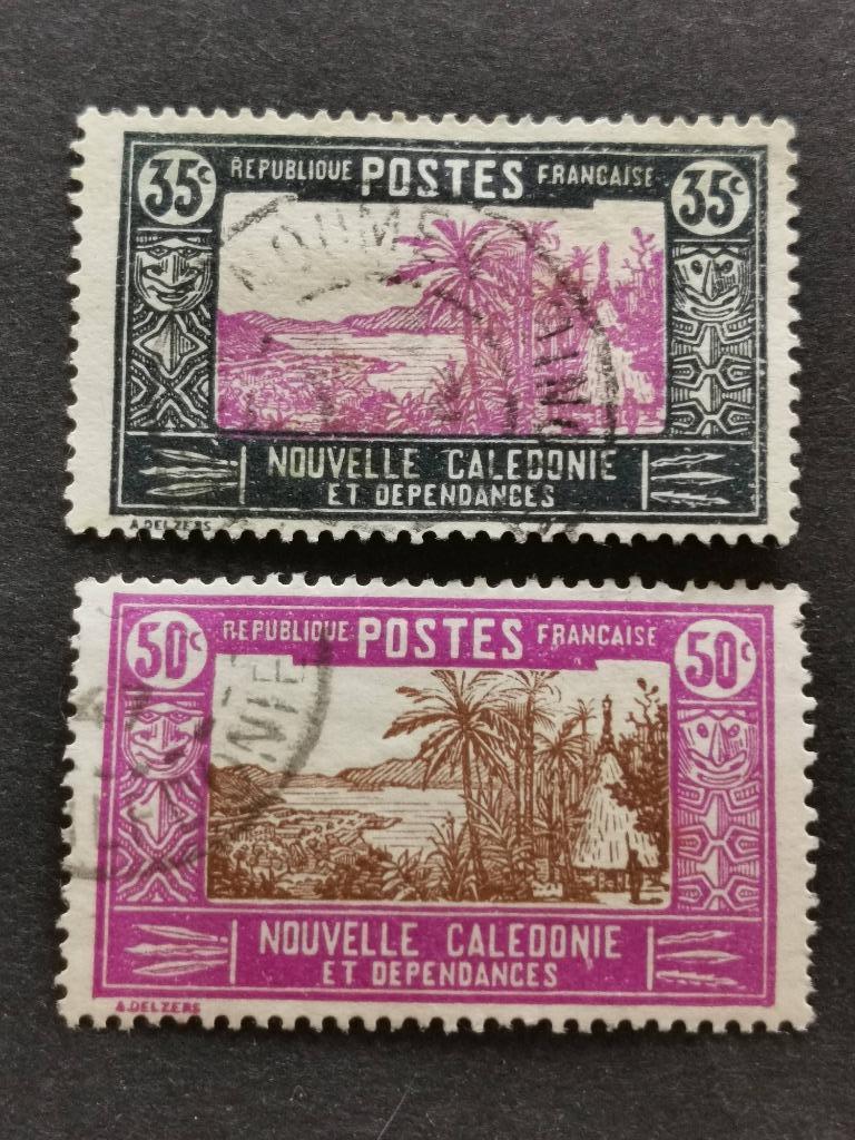 Nouvelle-Calédonie 1928 - maison du chef, palmiers, Enlèvement ou Envoi, Affranchi
