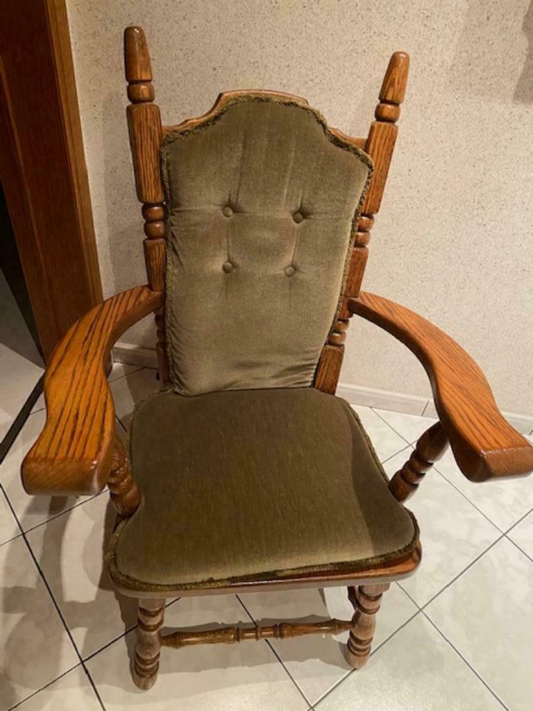 VOLLEN EIKEN STOEL OF KLUBZETEL, Huis en Inrichting, Stoelen, Ophalen, Bruin, Klassiek, Zo goed als nieuw