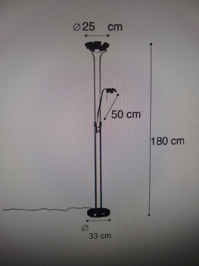 Lampadaire avec bras de lecture et feu de croisement, Maison & Meubles, Comme neuf, Autres matériaux, Modern, 150 à 200 cm