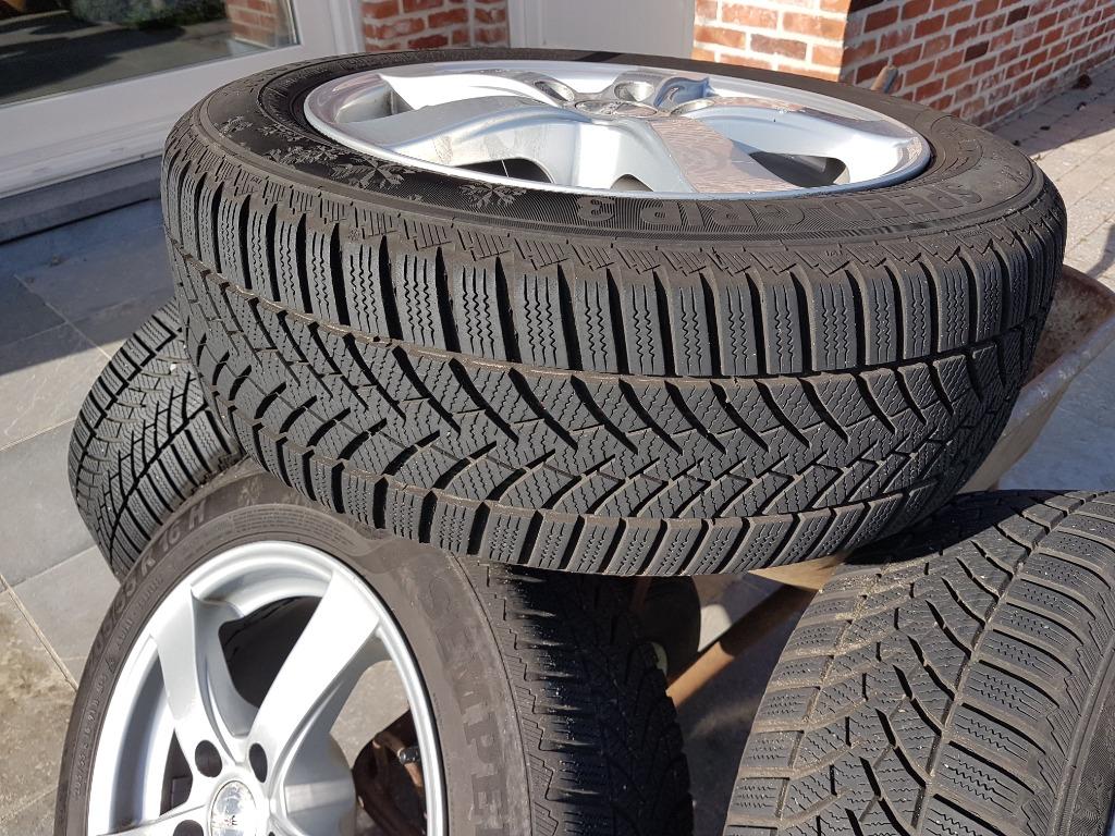Set van 4 winterbanden Semperit Speedgrip3 TL incl. ALU velg, Ophalen, Gebruikt, 16 inch, Band(en)