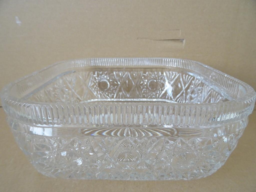 Curiosités  bol en cristal vintage bol en cristal 21x21cm, Enlèvement ou Envoi