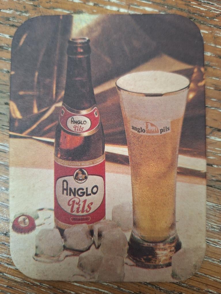 Oud bierviltje Anglo pils brouwerij Anglo Zulte, Verzamelen, Biermerken, Ophalen of Verzenden