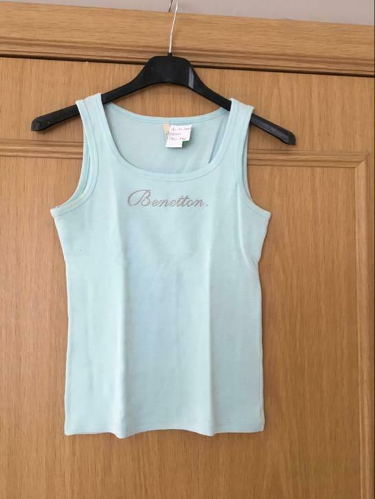 Top Benetton bleu, Enlèvement ou Envoi, Chemise ou À manches longues, Comme neuf, Benetton