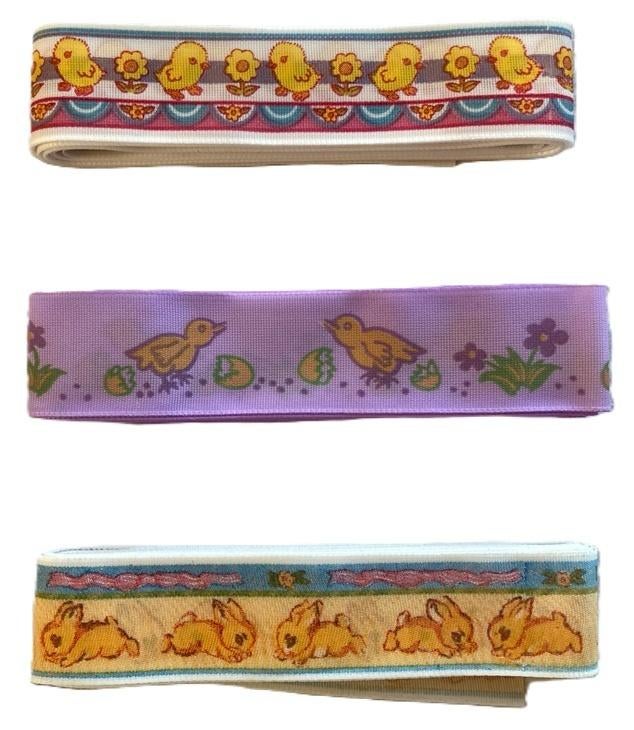 LINT/ BAND PASEN 3 DECORS 22 MM 3 MTR NIEUW, Hobby en Vrije tijd, Ophalen of Verzenden, Nieuw, Lint, Band of Elastiek