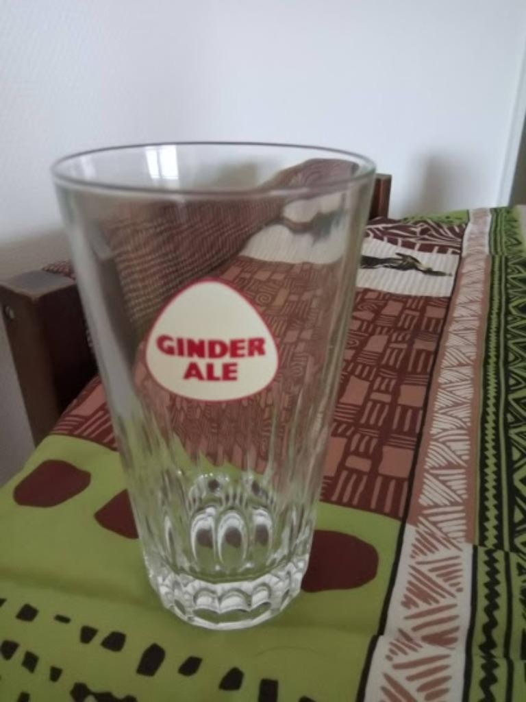 bierglas ginder ale & op-ale, Verzamelen, Biermerken, Ophalen, Gebruikt
