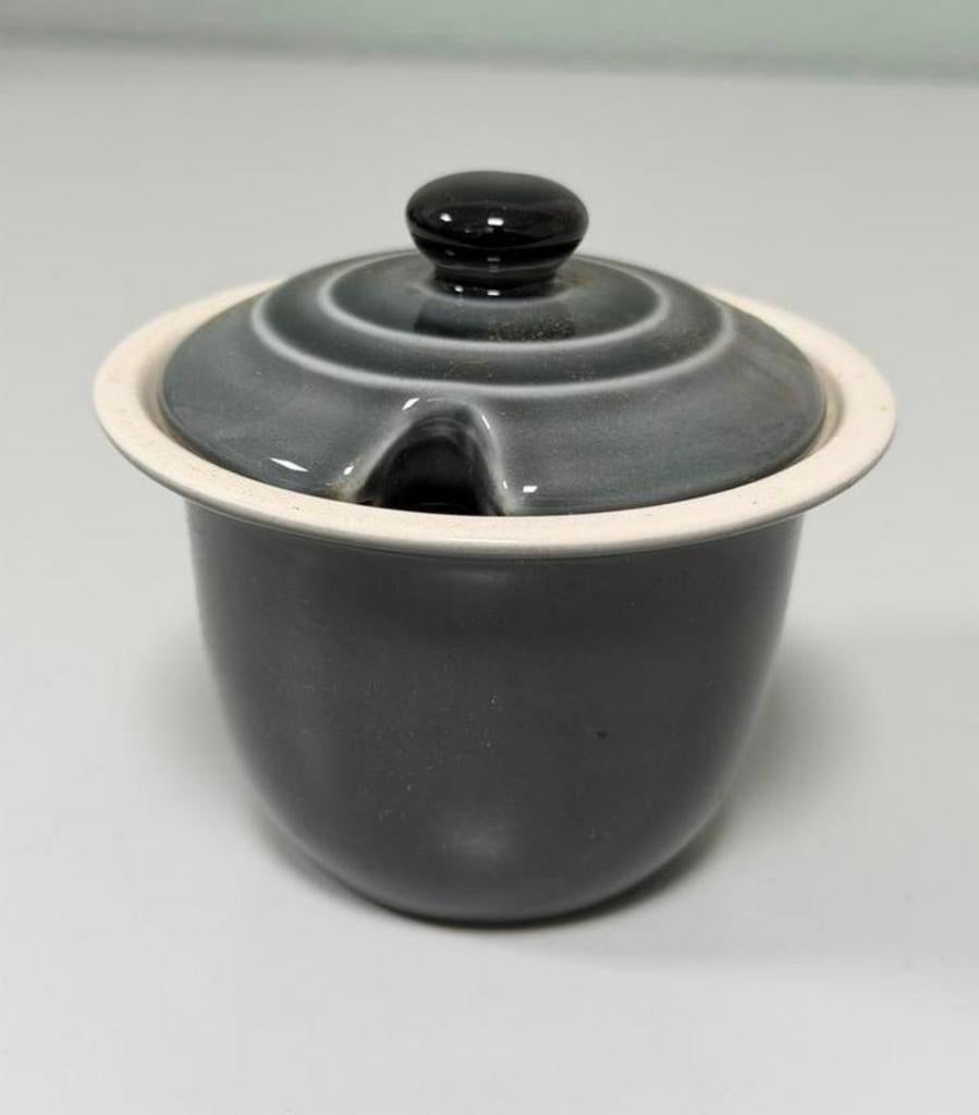 Vintage Keramisch Potje Deksel Glazuur Suiker Jam Honing Pot, Ophalen of Verzenden