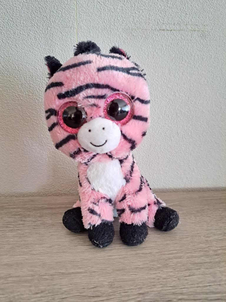 TY beanie boo knuffel zebra 15cm, Kinderen en Baby's, Ophalen of Verzenden, Gebruikt, Overige typen