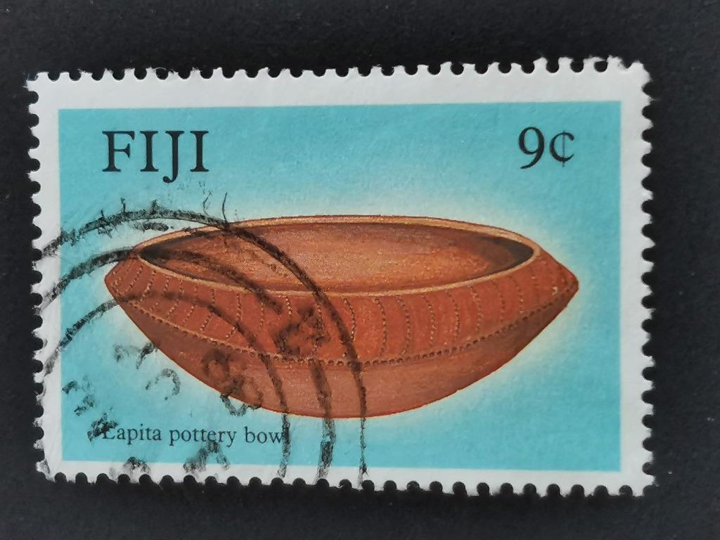 Fiji 1988 - antieke schaal van de Lapita, Ophalen of Verzenden, Gestempeld