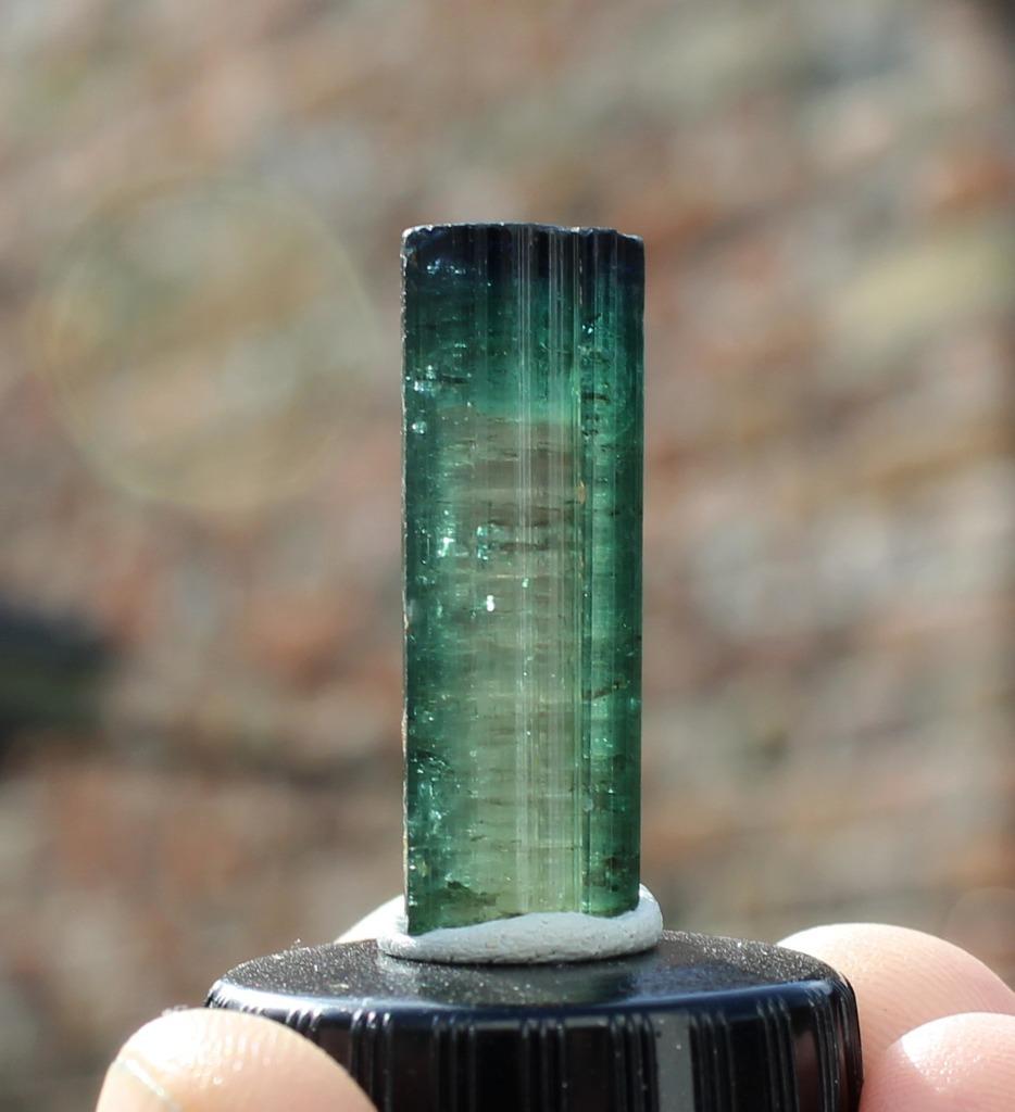 groen blauwe TOERMALIJN uit Brandberg in NAMIBIE, Ophalen of Verzenden, Mineraal