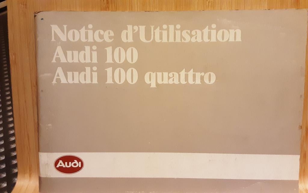 Audi 100 notice d'utilisation, Livres, Enlèvement ou Envoi, Audi