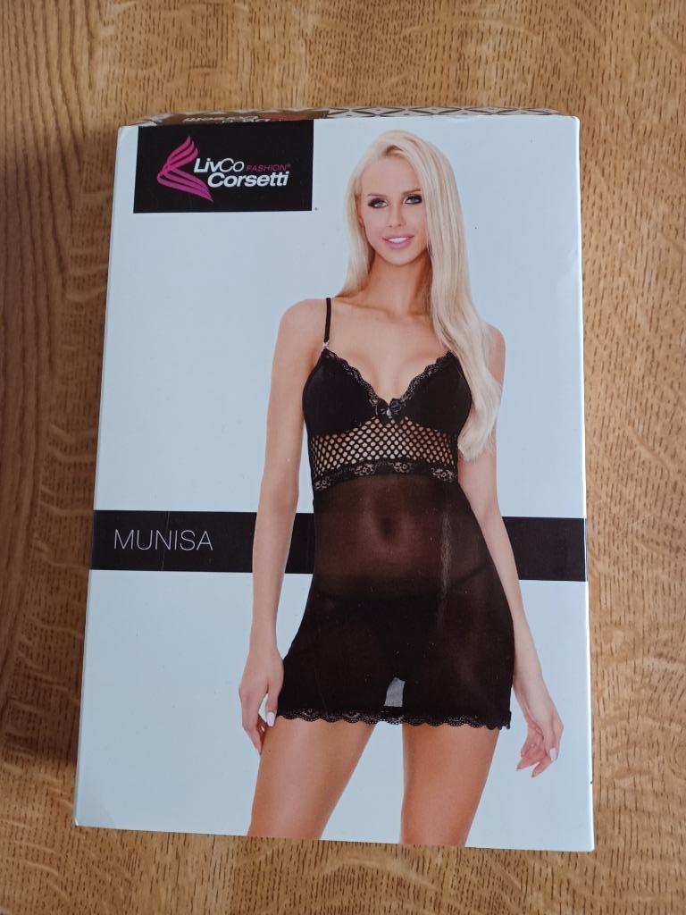 Nuisette Munisa de Naccre Collection L/XL 40/42, Livco Corsetti, Enlèvement ou Envoi, Noir, Ensemble