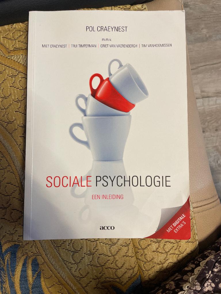 Sociale psychologie: een inleiding, Boeken, Studieboeken en Cursussen, Ophalen of Verzenden, Gelezen, Hoger Onderwijs, Acco