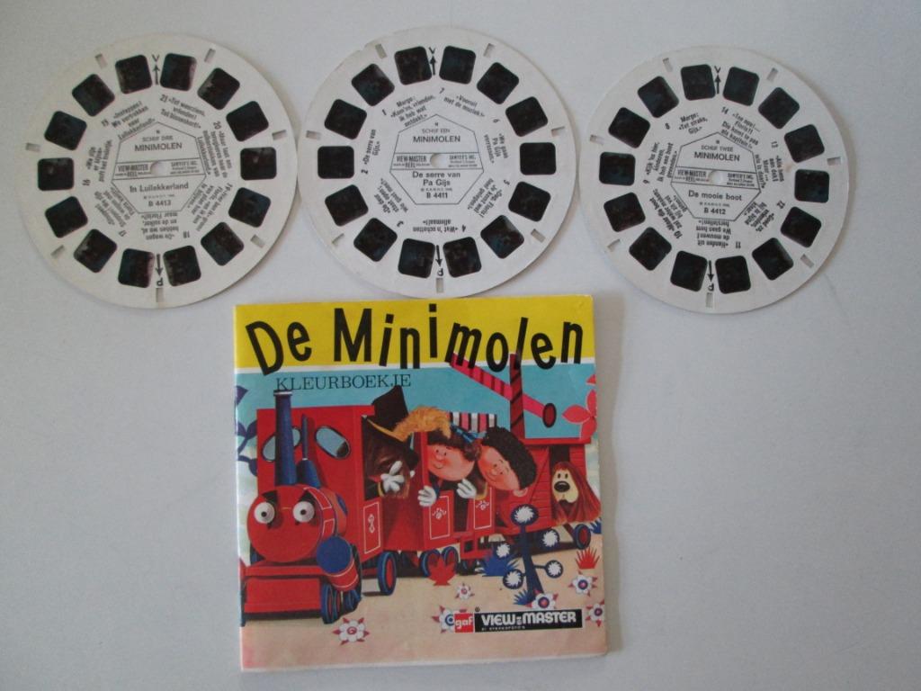 voor vintage view master gaf   3 schijfjes met kleurboekje, Ophalen of Verzenden