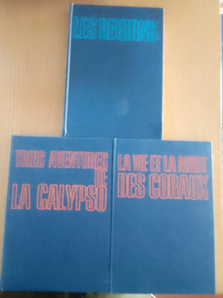 3 livres COUSTEAU Calypso - Coraux - Requins 1971-1973, Ophalen of Verzenden
