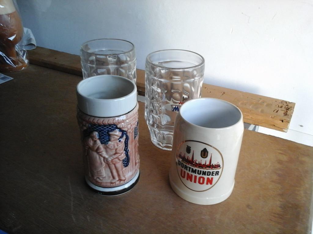 BIERPOTTEN (4 stuks), Enlèvement ou Envoi, Comme neuf, Verre ou Verres