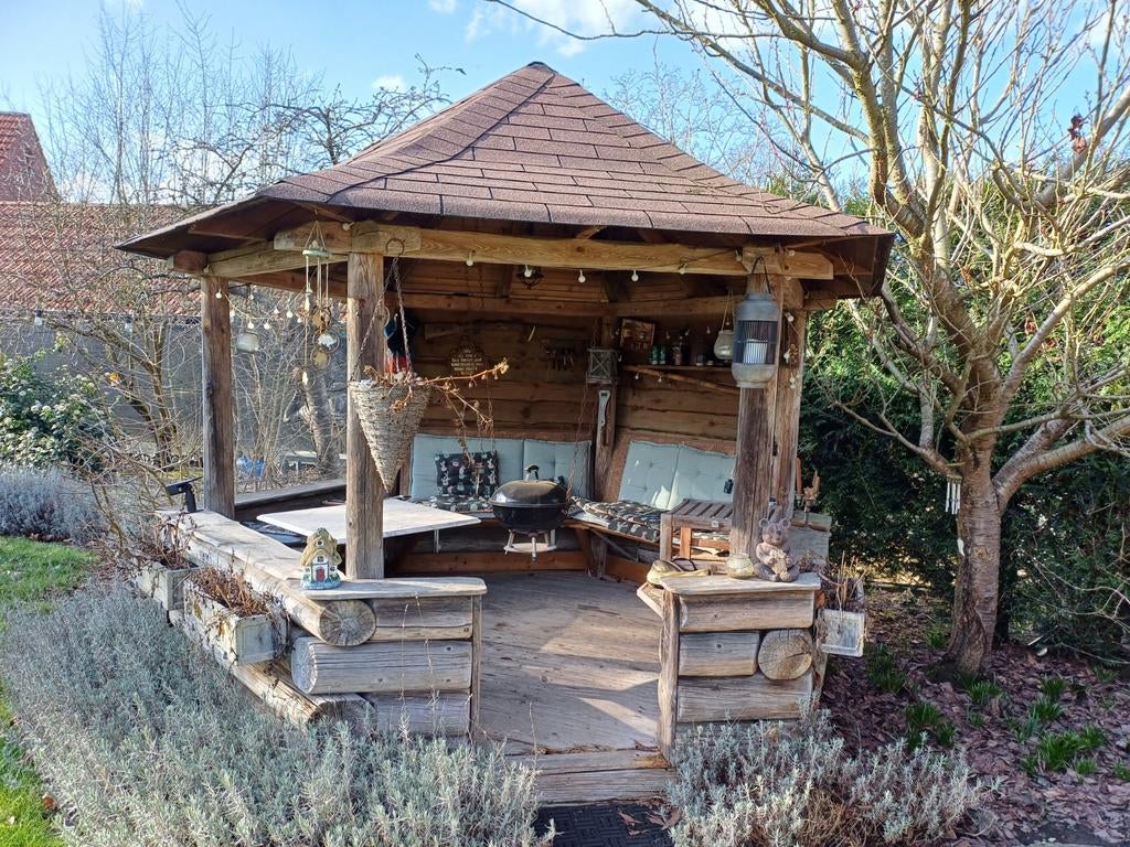 Prieel 6 hoekig 3m20, Ophalen, Overige typen, 250 tot 300 cm, Met overkapping