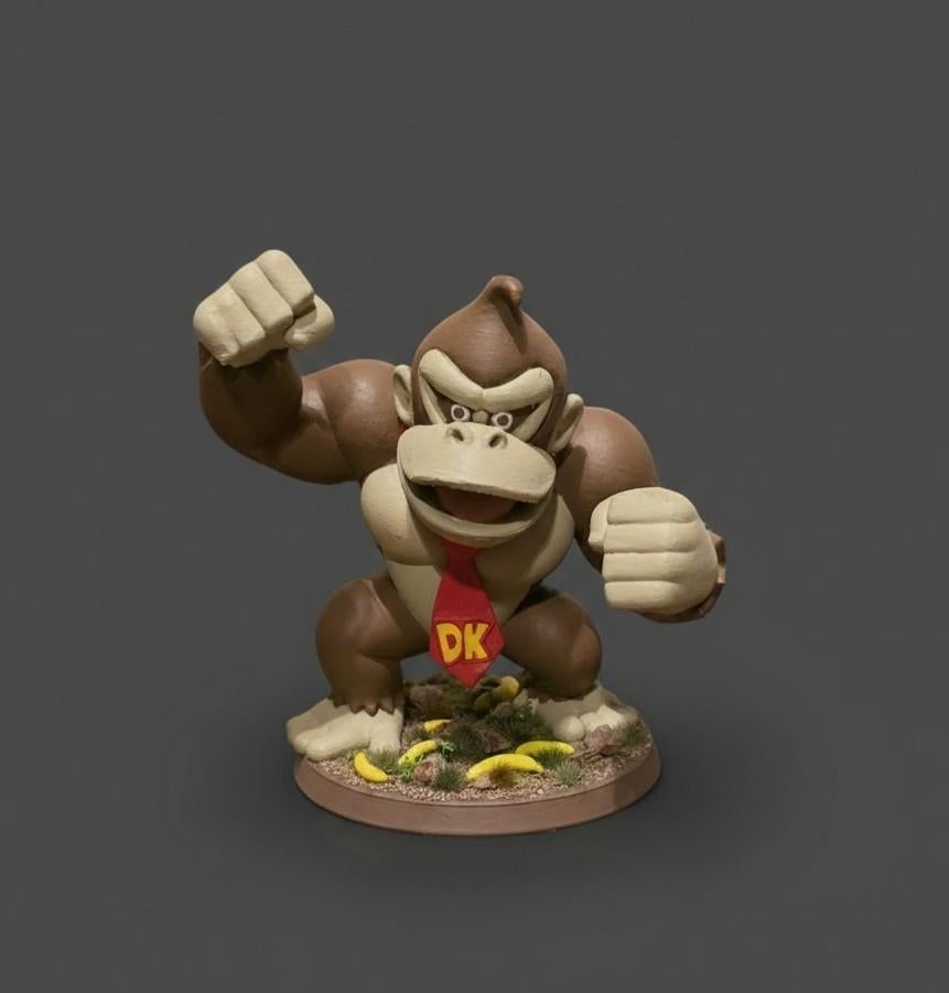 Figurine Donkey Kong UNIQUE - 16cm - Custom Art, Enlèvement ou Envoi, Neuf, Plus grand que 1:35, Personnage ou Figurines