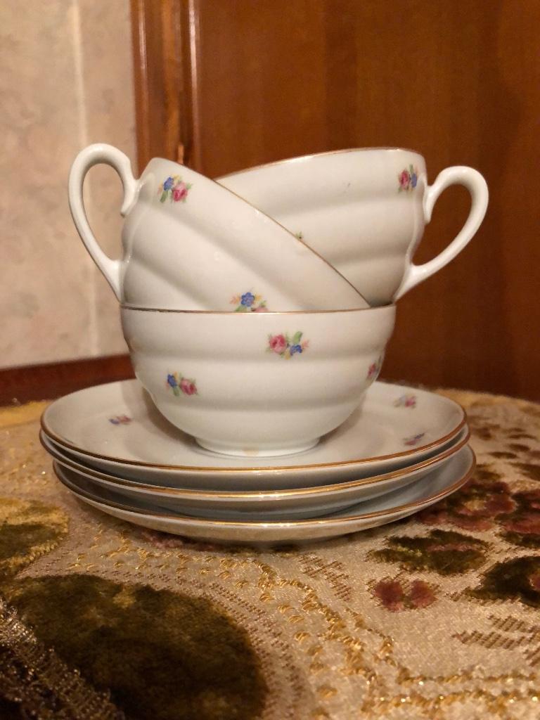 Vintage jaren 50 koffieservies "Epiag D.F. Czecho-Slovakia", Ophalen, Zo goed als nieuw, Overige stijlen, Porselein