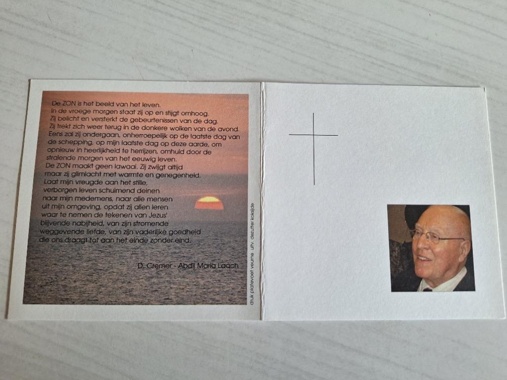 Bidprentje priester Henri Deryckere, Verzamelen, Bidprentjes en Rouwkaarten, Ophalen of Verzenden, Bidprentje