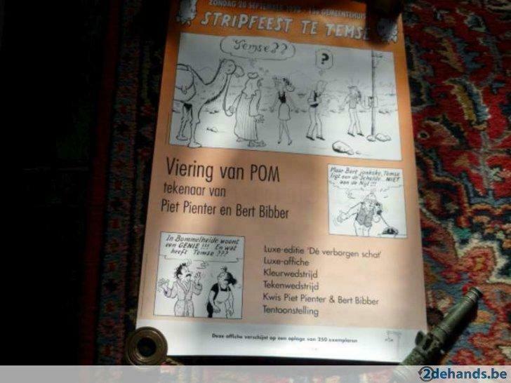 Piet Pienter en Bert Bibber: oude genummerde affiche Temse, Verzamelen, Nieuw