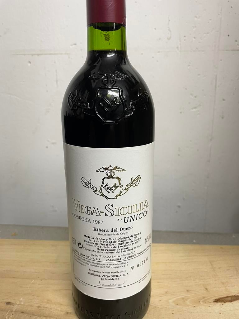 Vega-Sicilia unico 1987, Ophalen, Spanje, Zo goed als nieuw, Rode wijn
