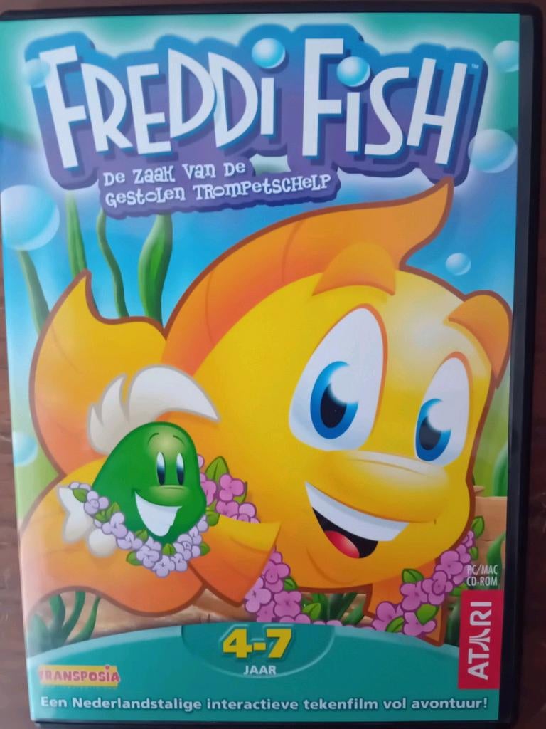 PC CD-Rom Freddi Fish De Zaak Van De Gestolen Trompetschelp, Games en Spelcomputers, Games | Pc, Ophalen of Verzenden, Gebruikt