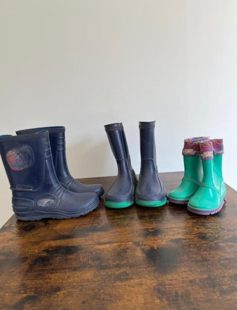Regenlaarsjes kinderen 3paar voor 6euro, Ophalen, Gebruikt, Laarzen