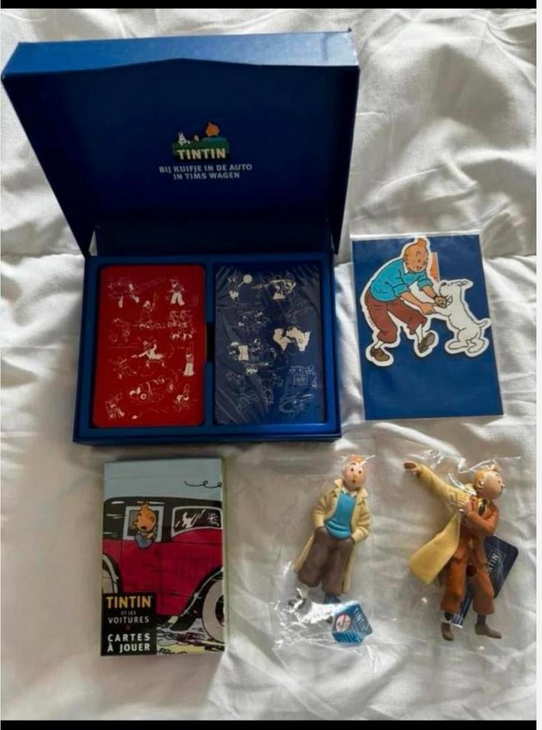 Kuifje verzameling. Kaarten poppetjes etc, Verzamelen, Ophalen of Verzenden, Kuifje, Zo goed als nieuw