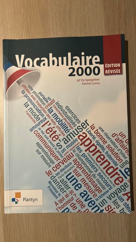 Vocabulaire 2000 Frans, Livres, Enlèvement, Néerlandais, Jef de Spiegeleer