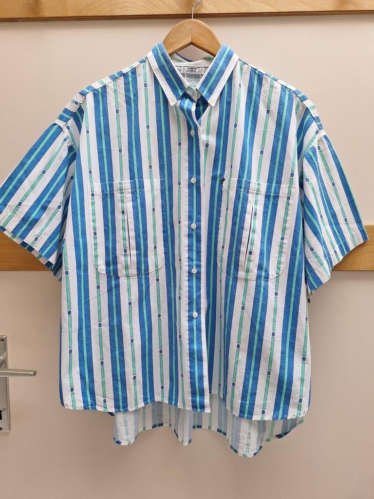 Vintage Mt. XL herenshirt uit de jaren negentig, Kleding | Heren, Blauw, Ophalen of Verzenden, New Man  = Vintage, Gedragen