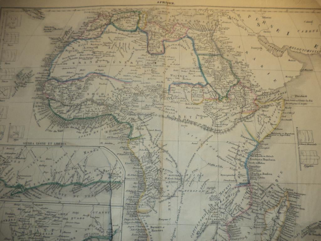 ca 1827 carte ancienne de l'Afrique CONGO Vandermaelen Phil., Livres, Enlèvement, Carte géographique