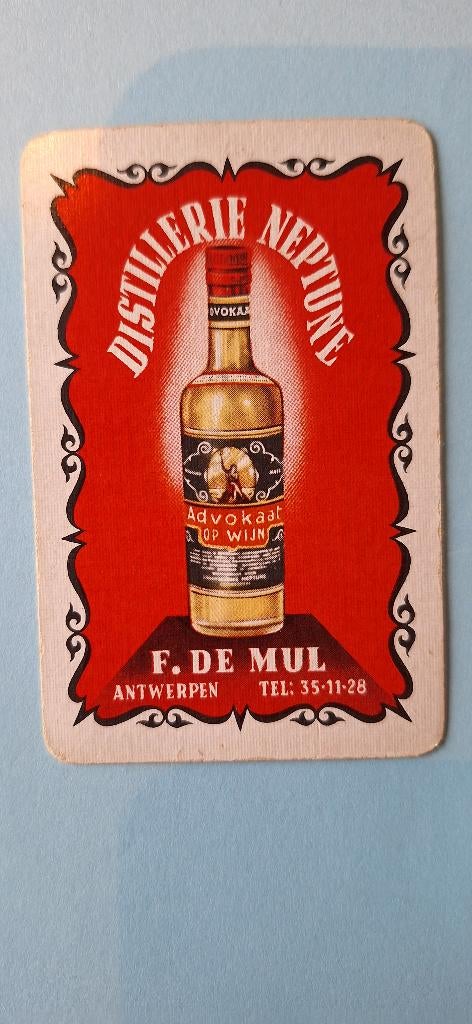 Carte à jouer anversoise — Distillerie Neptune De Mul_23, Enlèvement ou Envoi, Utilisé, Carte(s) à jouer