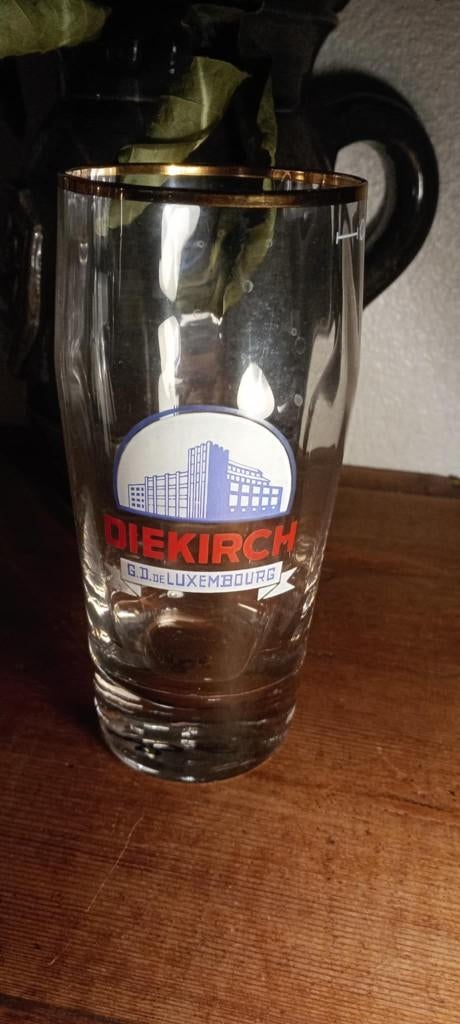 Brasserie bière ancien verre Diekirch 0,40 cl, Collections, Marques de bière, Comme neuf, Verre ou Verres, Autres marques, Enlèvement ou Envoi