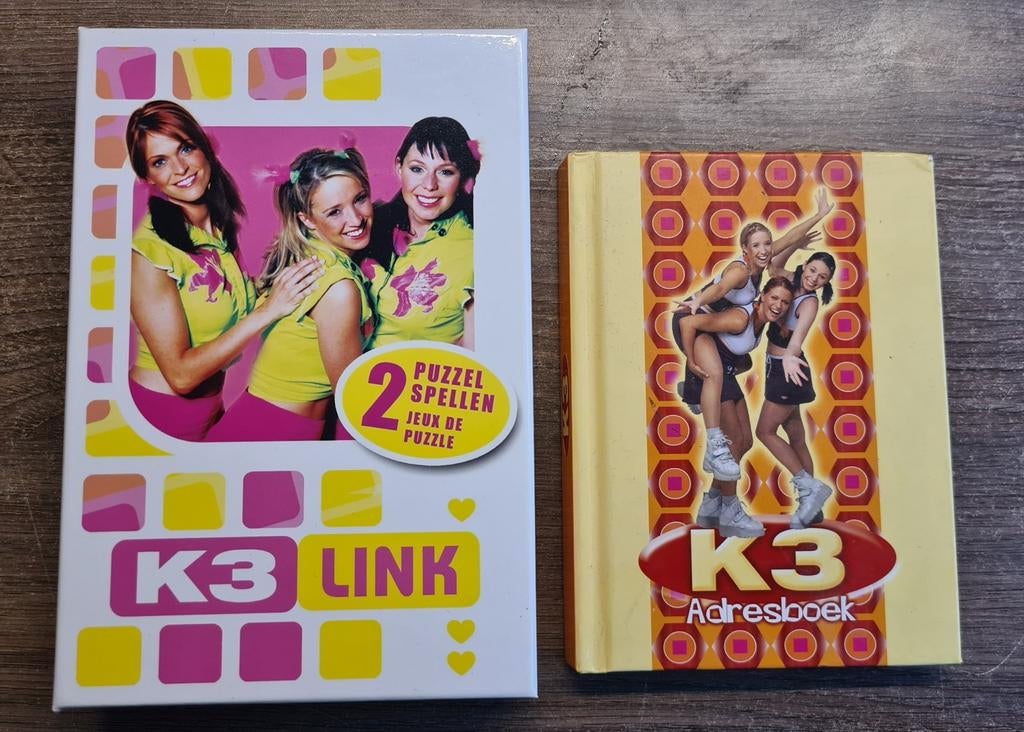 K3 Originals OG adresboek / 2 puzzelspel, Ophalen of Verzenden, Zo goed als nieuw