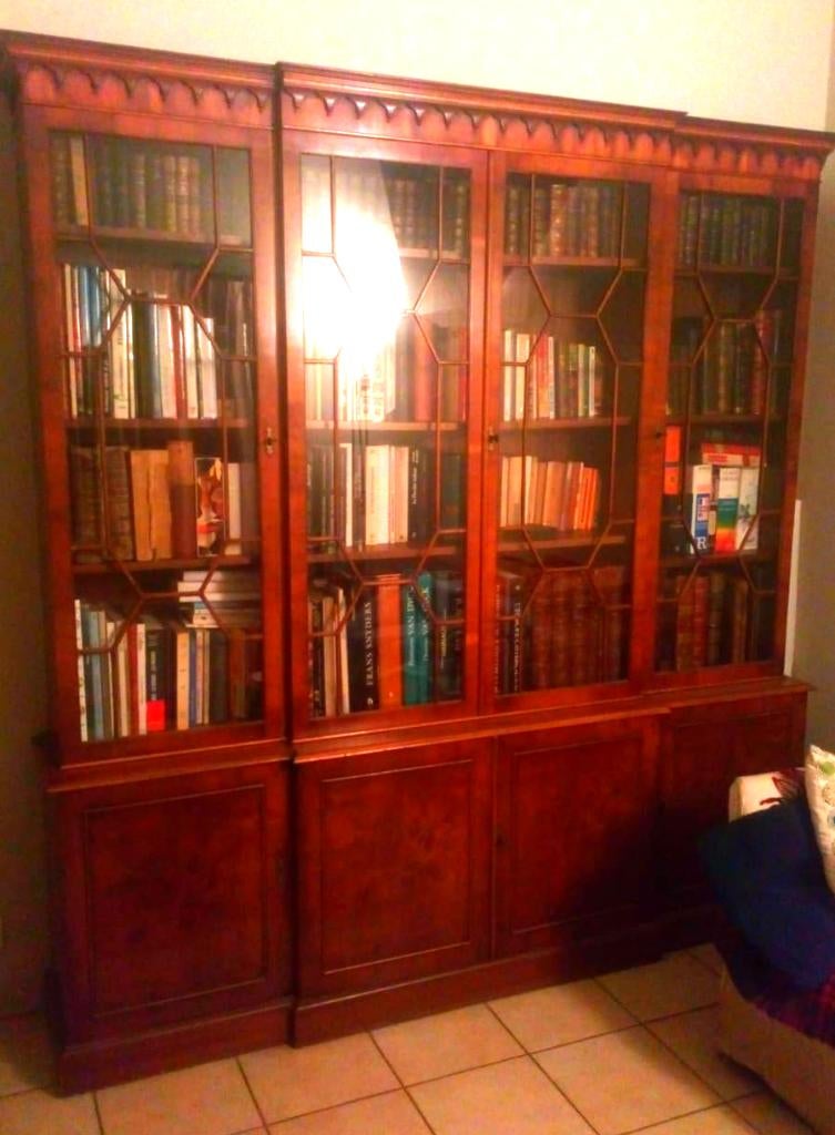 Bibliothèque en acajou, 25 à 50 cm, 200 cm ou plus, Anglais, Comme neuf
