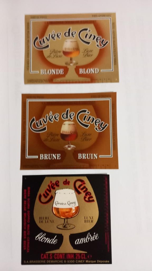 Cuvée de Ciney, étiquettes (195), Collections, Marques de bière, Enlèvement ou Envoi, Comme neuf