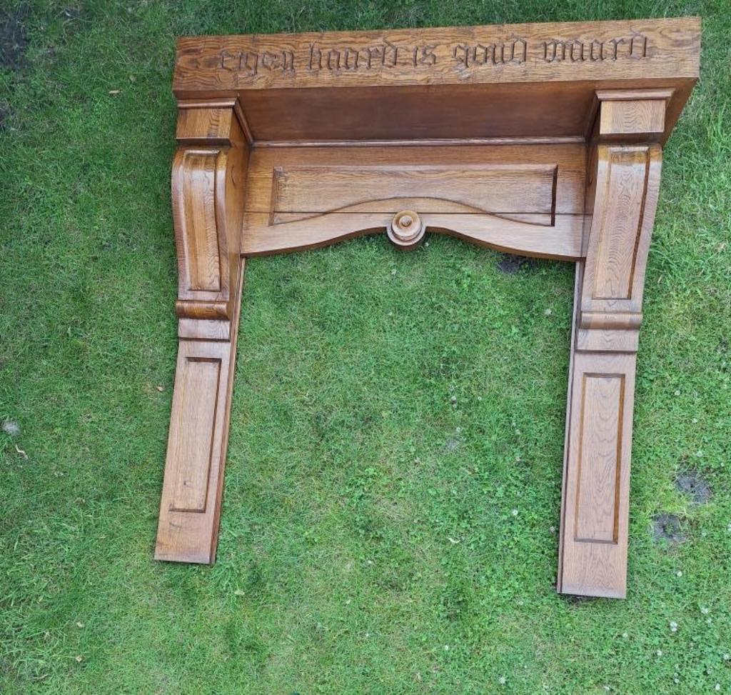 houten siermantel in eik, Enlèvement