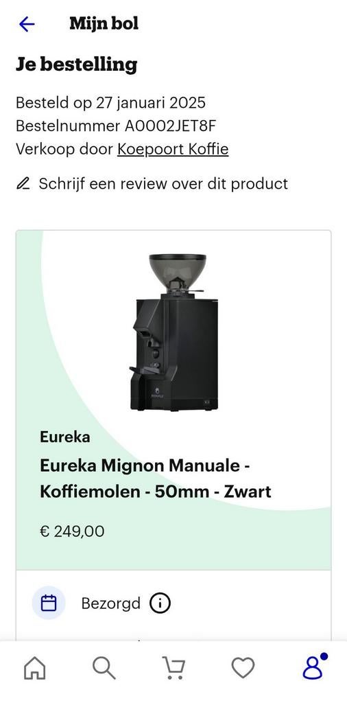Eureka Mignon Manuale koffiemolen, Elektronische apparatuur, Ophalen of Verzenden, Zo goed als nieuw